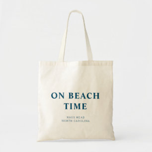 On Beach Time Personalisiert Beach Totbeutel Tragetasche