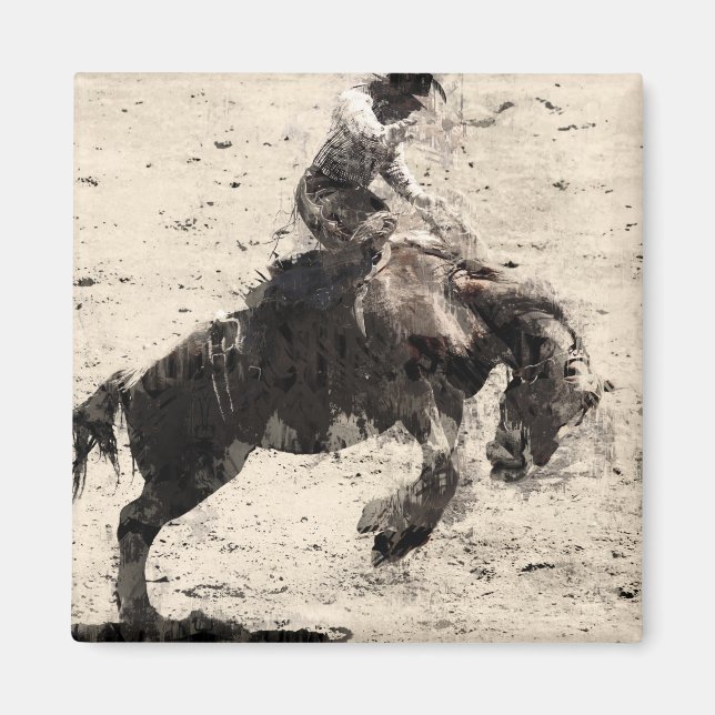 On - Bronco Busting Champ Magnet (Vorne)