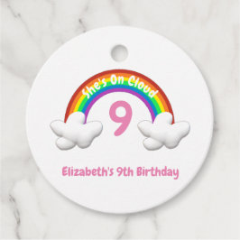 On Cloud 9! Rainbow Birthday Geschenkanhänger