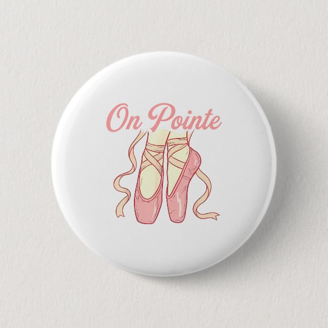 On Inte Ballet Funny Ballerina Pun Dance  Button (Vorderseite)