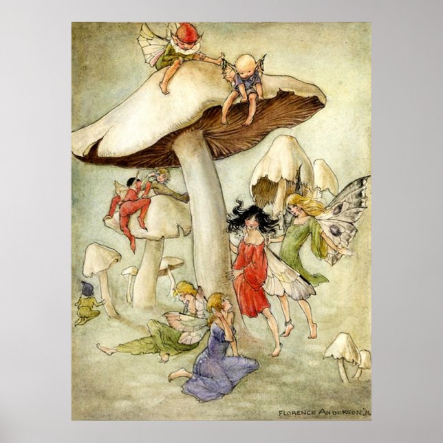 'On Mushroom Hill' - Print Poster (Vorne)