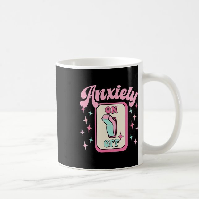 On Off Switching Spaß Mental Health Awareness Retr Kaffeetasse (Rechts)