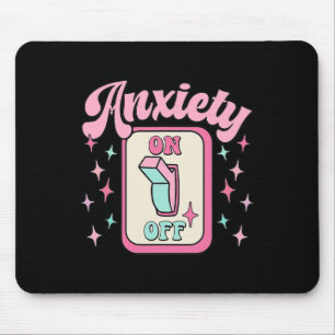 On Off Switching Spaß Mental Health Awareness Retr Mousepad