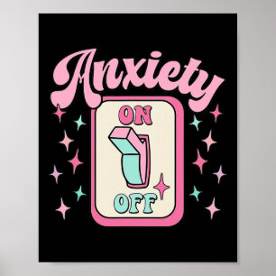 On Off Switching Spaß Mental Health Awareness Retr Poster
