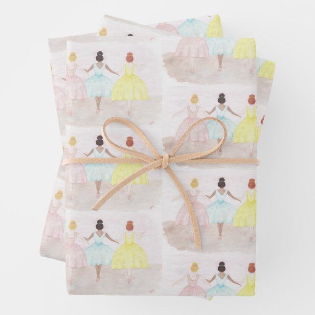 On Point Ballet Dancers Geschenkpapier Set (Beispiel)