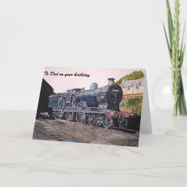 "On Shed" Caledonian Eisenbahn Dampfschiff-Motor Karte (Vorderseite)