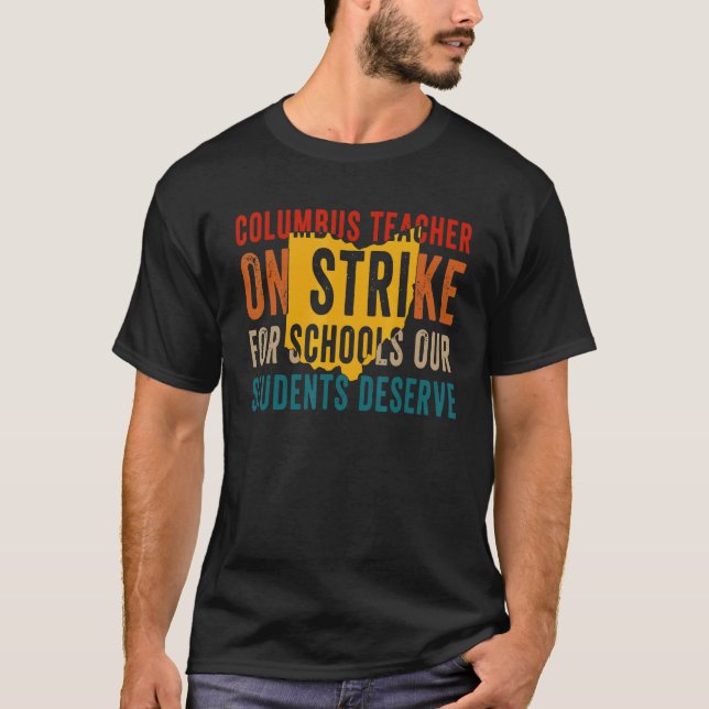On Strike Columbus Ohio School Teachers Strike OH  T-Shirt (Vorderseite)