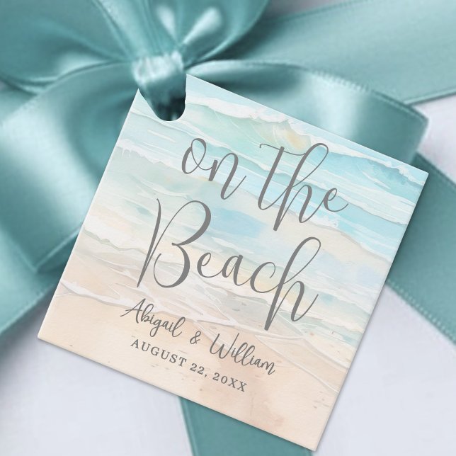 On The Beach Wedding Geschenkanhänger (On The Beach Wedding Favor Tags )