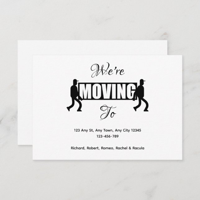 On the Move New Home Announcement Ankündigung (Vorne/Hinten)