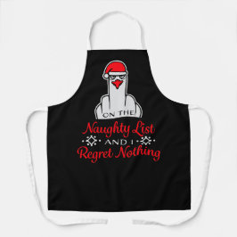 On The Naughty List And I Regret Nothing Seagull Schürze