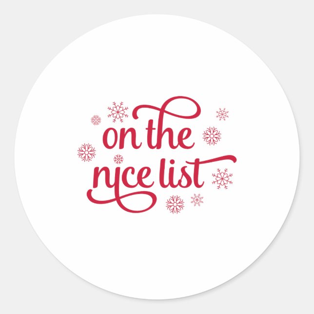 On The Nice List Christmas Toddler Toddler  Runder Aufkleber (Vorderseite)
