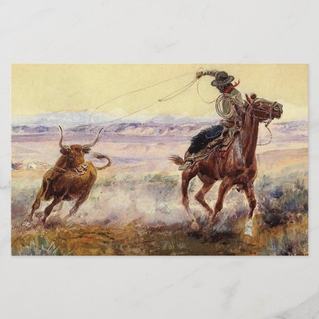 "On the Pond" von Charles M Russell Briefpapier (Vorderseite)