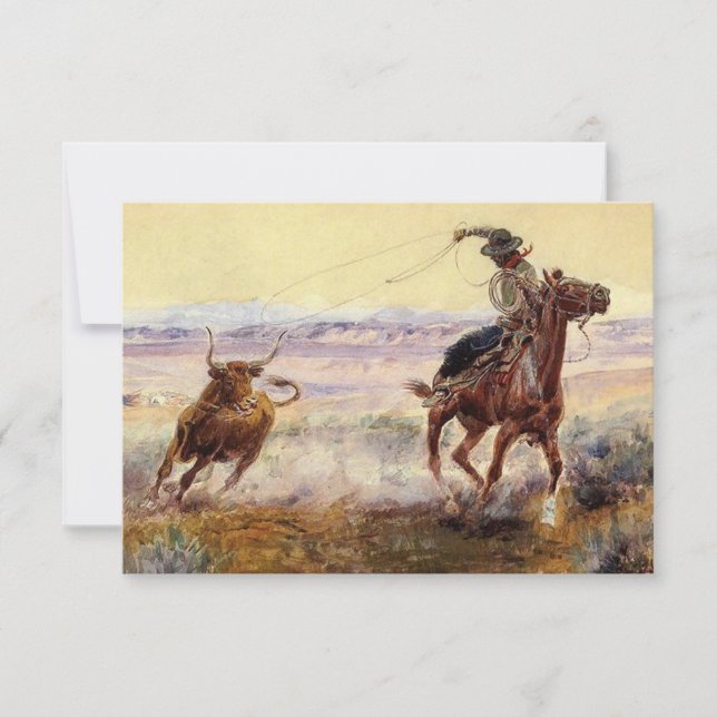 "On the Pond" von Charles M Russell Dankeskarte (Vorderseite)