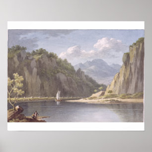 On the River Elbe, near Lowositz in Saxony, plate Poster