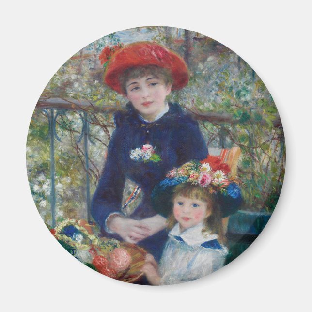 On the Terrace, Impressionist Portrait, Renoir Magnet (Vorne)