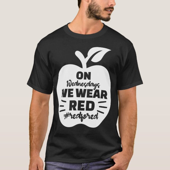 On Wednesdays We Wear Red  Red For Ed _1  T-Shirt (Vorderseite)