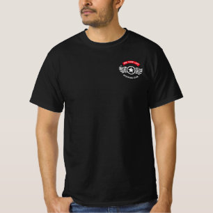 On Your Left Vintage Running Club Abzeichen Design T-Shirt