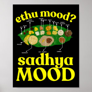 Onam Ethu Sadhya Stimmung Cool Männer Frauen Kinde Poster