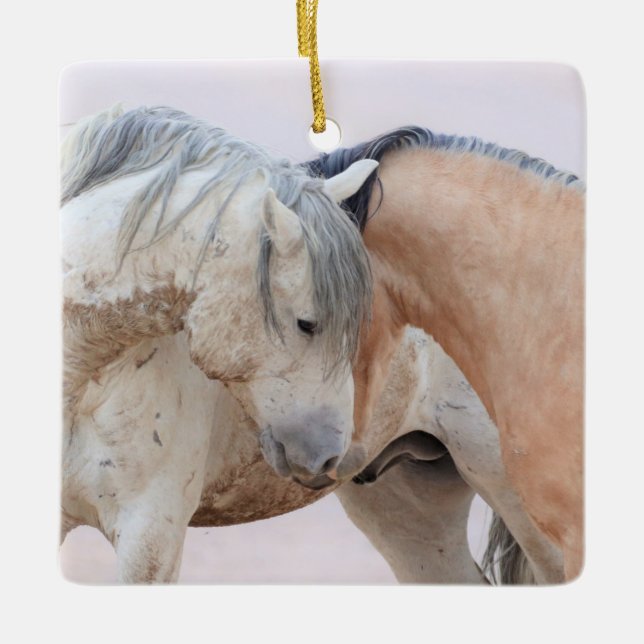 Onaqui Wild Horses Keramikornament (Vorderseite)