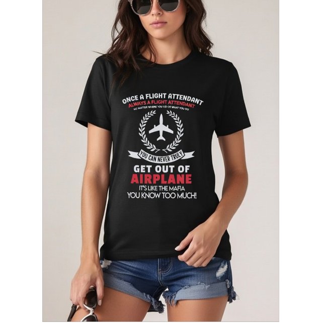 Once a Flight Attendant Always a Flight Attendant  T-Shirt (Von Creator hochgeladen)