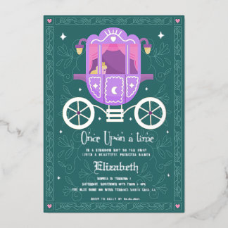 Once upon a Time Fairytale Birthday Party Folieneinladung