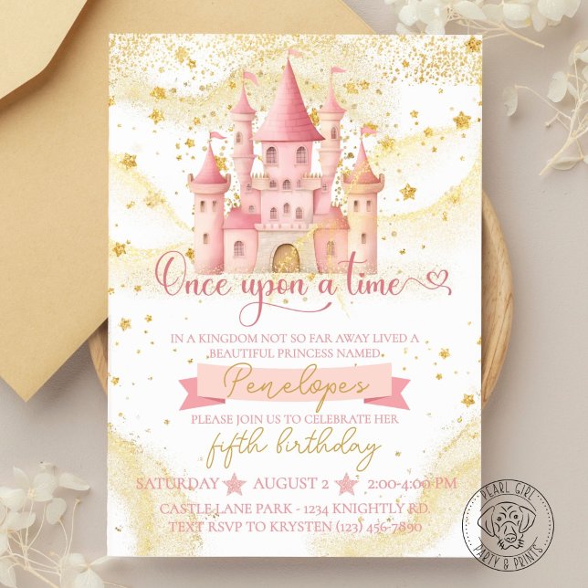 Once Upon a Time Princess Birthday Invitation Einladung (Von Creator hochgeladen)