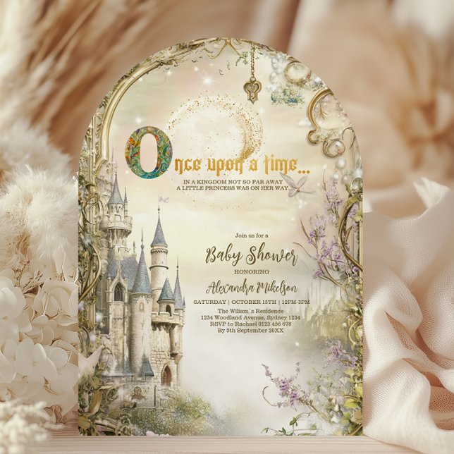 Once Upon a Time Princess Castle Baby Shower Einladung (Von Creator hochgeladen)
