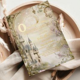 Once Upon a Time Princess Castle Baby Shower Folieneinladung