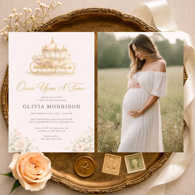 Once Upon A Time Princess Photo Baby Shower Einladung (Von Creator hochgeladen)