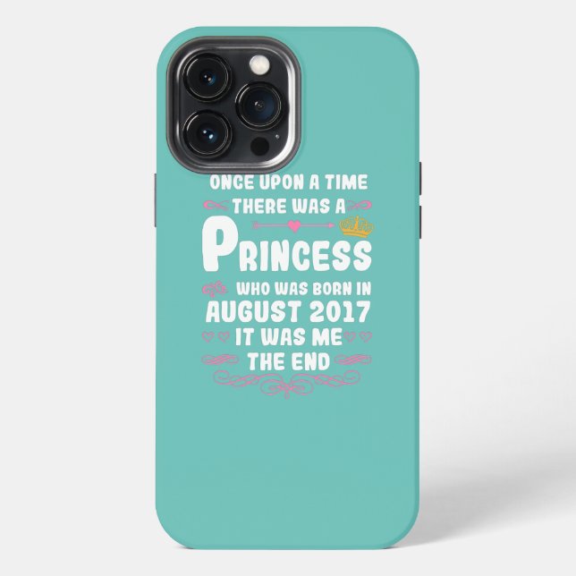 Once upon a time there was a princess August 2017 iPhone Hülle (Rückseite)