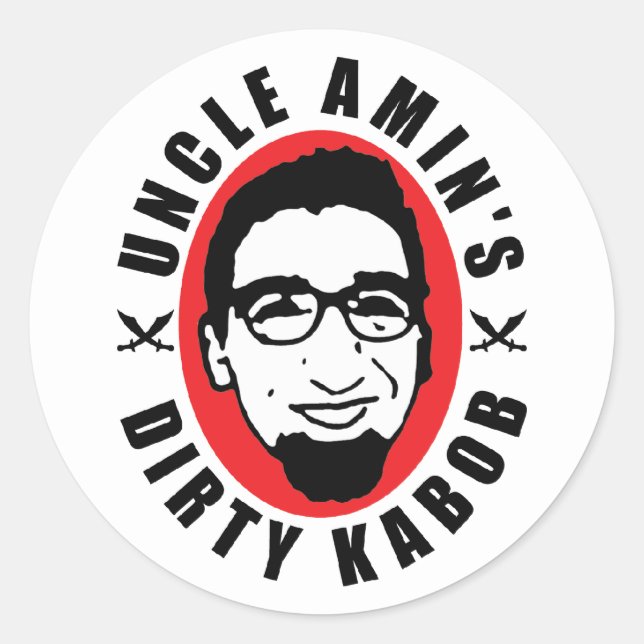 Oncle Amin's Dirty Kabob Sticker White (Vorderseite)