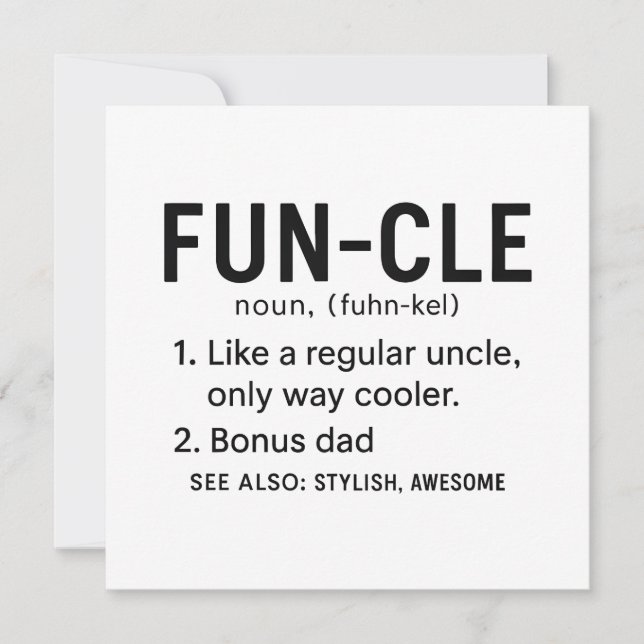 Oncle Birthday Funcle Karte (Vorderseite)