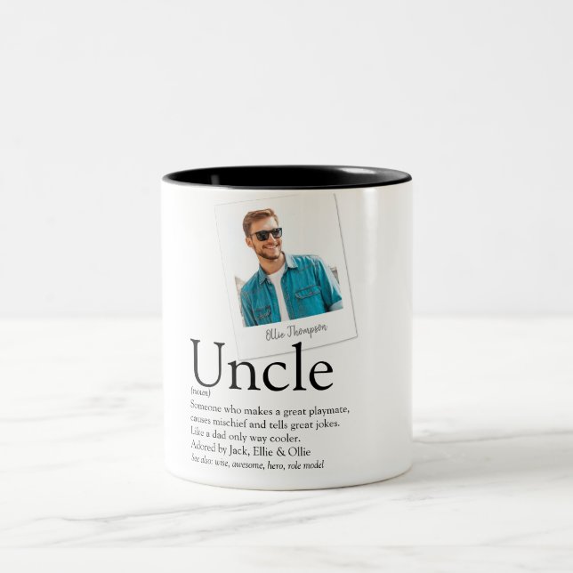 Oncle Definition Foto Zweifarbige Tasse (Mittel)