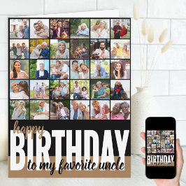 Oncle Foto Collage 31 Picture Happy Birthday Karte