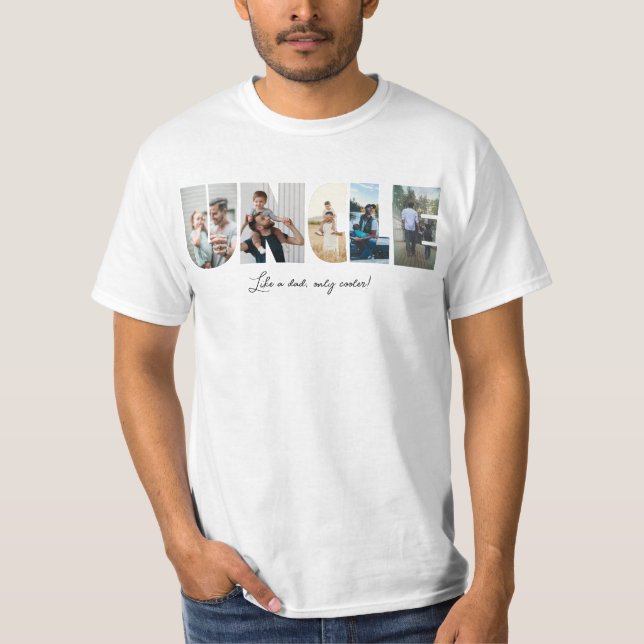 Oncle Foto Collage 5 Bilder Collage T-Shirt (Vorderseite)