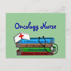 Oncolgoy Nurse "Books" Design Postkarte