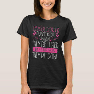 Oncologist Chemotherapy Stethoscope Thyroid Cancer T-Shirt