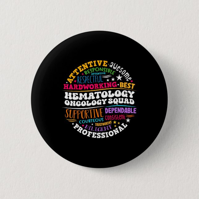 Oncology Hematology Nurse Squad Pediatric Hemonc D Button (Vorderseite)