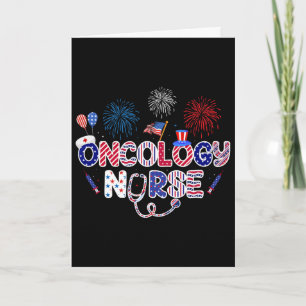 Oncology-Krankenschwester 4. Juli Amerikanischer K Karte