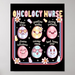 Oncology-Krankenschwester Osterei Süße Hämatologie Poster