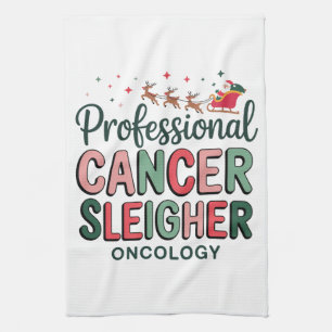 Oncology-Krankenschwester Weihnachten Krebs Chemo Geschirrtuch