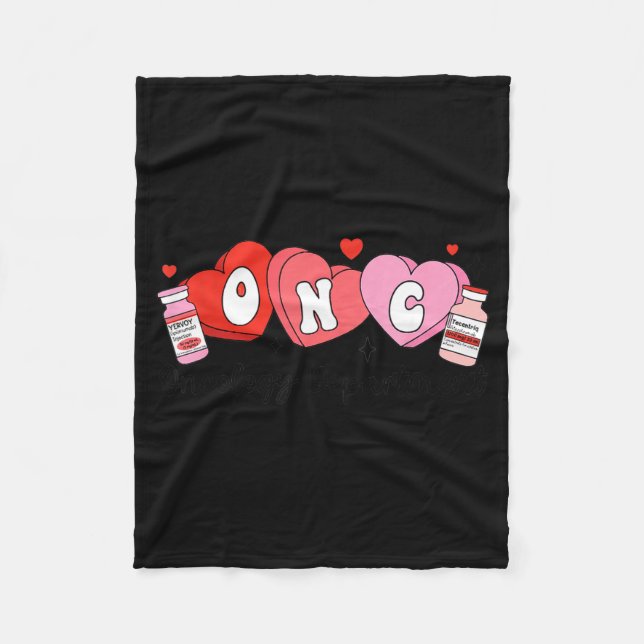 Oncology Nurse Fight Cancer Nurse Valentine Onc De Fleecedecke (Vorderseite)