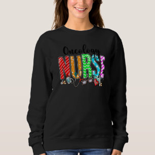Oncology Nurse Kariert Red Liebe Heart Stethoscope Sweatshirt