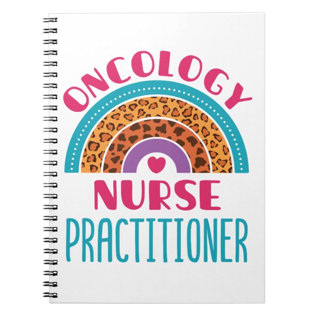 Oncology Nurse Practitioner Rainbow Boho Notizblock (Vorderseite)