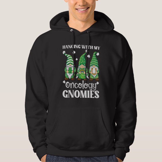 Oncology Nurse St Patricks Day Gnome For PICU Nurs Hoodie (Vorderseite)
