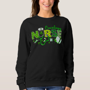 Oncology Nurse St Patricks Day Liebe Stethoscope R Sweatshirt