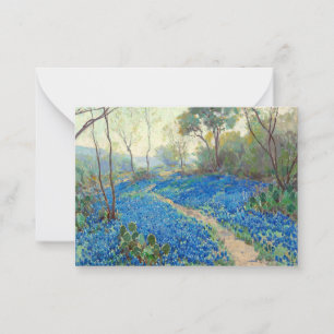 Onderdonk - A Hillside of Bluebonnets - Texas Mitteilungskarte