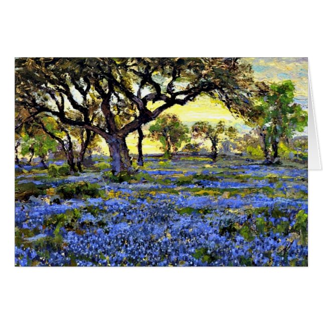 Onderdonk - Alter Eichenbaum und Bluebonnets (Vorderseite (Horizontal))