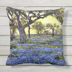 Onderdonk - Alter Eichenbaum und Bluebonnets Kissen