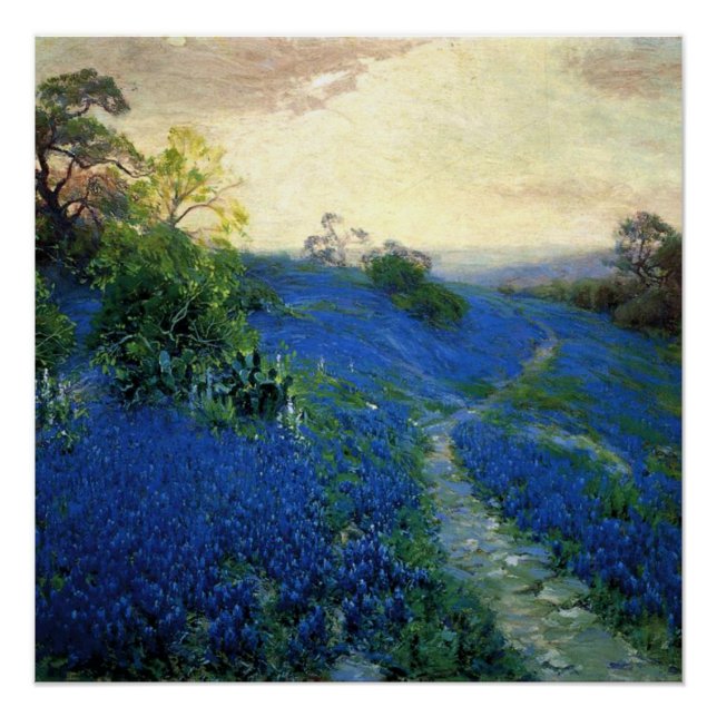 Onderdonk - Bluebonnet Field, Poster (Vorderseite)